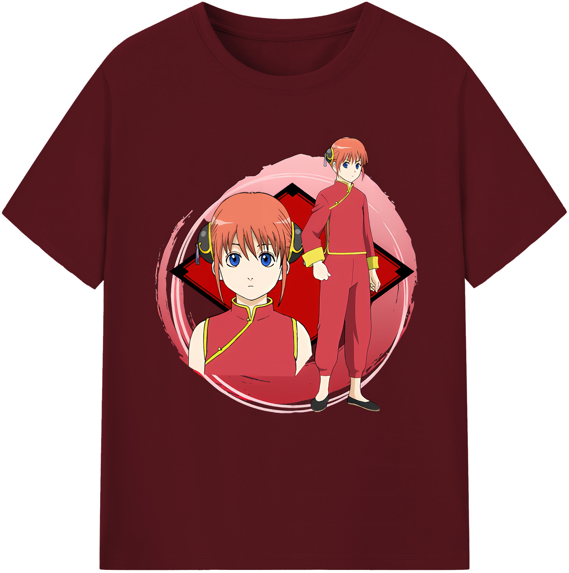 （画像用） ぎんたま 坂田銀時（さかたぎんとき） 神楽 志村新八（しむら しんぱち） GINTAMA Sakata Gintoki Kagura Shimura Shinpachi 綿100％半袖Tシャツ（フロントプリント）